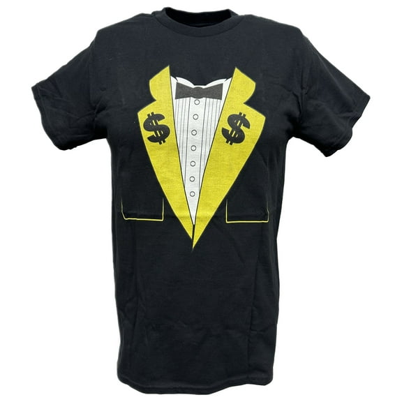 Million Dollar Man Ted Dibiase Mens Black Tuxedo T-shirt S