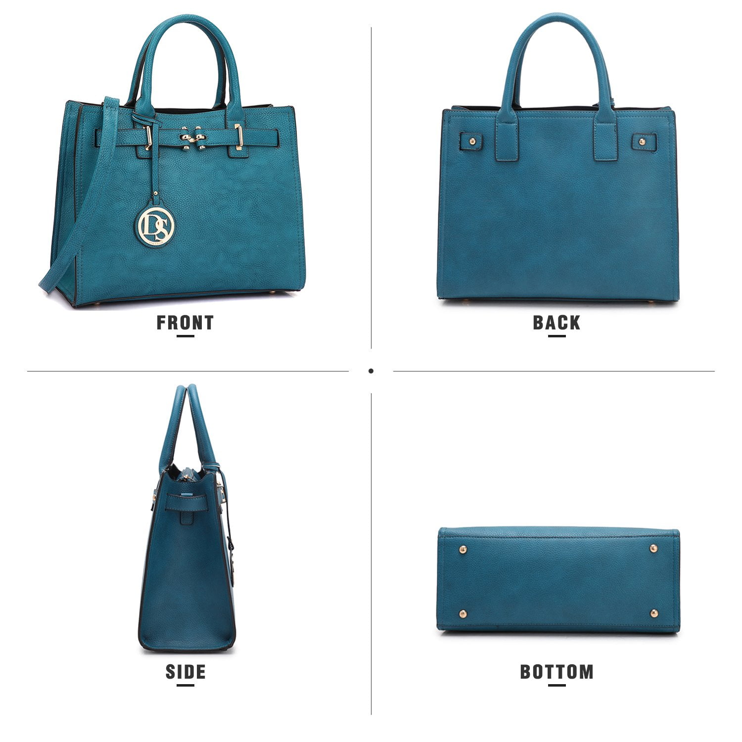 Dasein Women Satchel Purses Handbags Belted top-Handle Work Tote Shoulder Bags with Long Strap