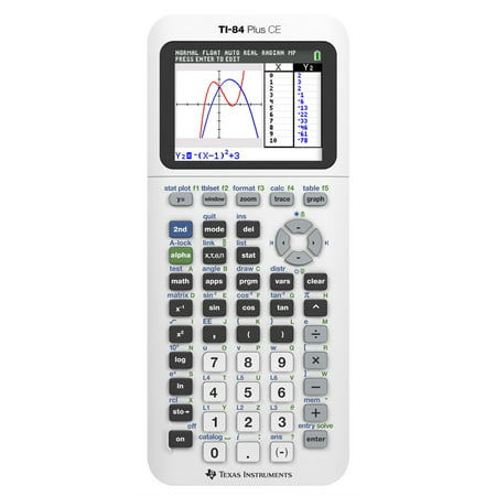 Texas Instruments TI-84 Plus CE Handheld Graphing Calculator  White Texas Instruments TI-84 Plus CE Handheld Graphing Calculator  White
