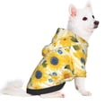 thumbnail image 2 of Gaeub Blue Floral Sunflower Dog Hoodie Sweatshirts Warm Dog Clothes for Small Dogs,Puppy and Cat Costume-Small, 2 of 7