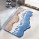 thumbnail image 3 of Alfombra de baño absorbente super caqui, 19x31IN, antideslizante, lavable, respaldo de goma, alfombras para el baño, alfombra para la ducha, alfombra absorbente tejida para el baño, 50*80CM, 3 of 9