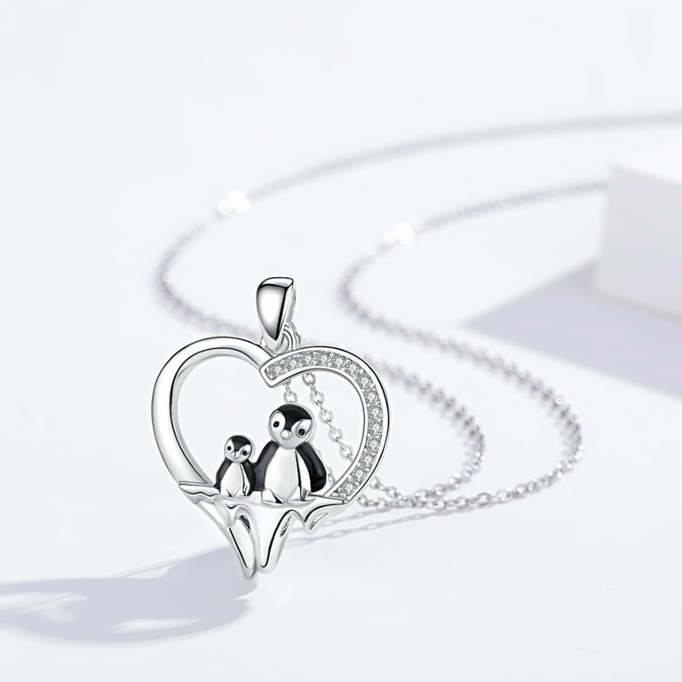 Penguin 2024 heart necklace