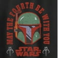 thumbnail image 2 of Junior's Star Wars Boba Fett May the Fourth Be With You Racerback Tank Top Black Medium, 2 of 5