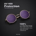 thumbnail image 3 of Gafas de Sol Redondas Polarizadas Retro KALIYADI Metal UV400 47 mm, 3 of 6