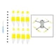 thumbnail image 1 of Hélices de repuesto Macarena para Mini Piezas de Tornillo de aire Amarillo Blanco 8 piezas, 1 of 7