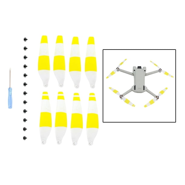 Hélices de repuesto Macarena para Mini Piezas de Tornillo de aire Amarillo Blanco 8 piezas