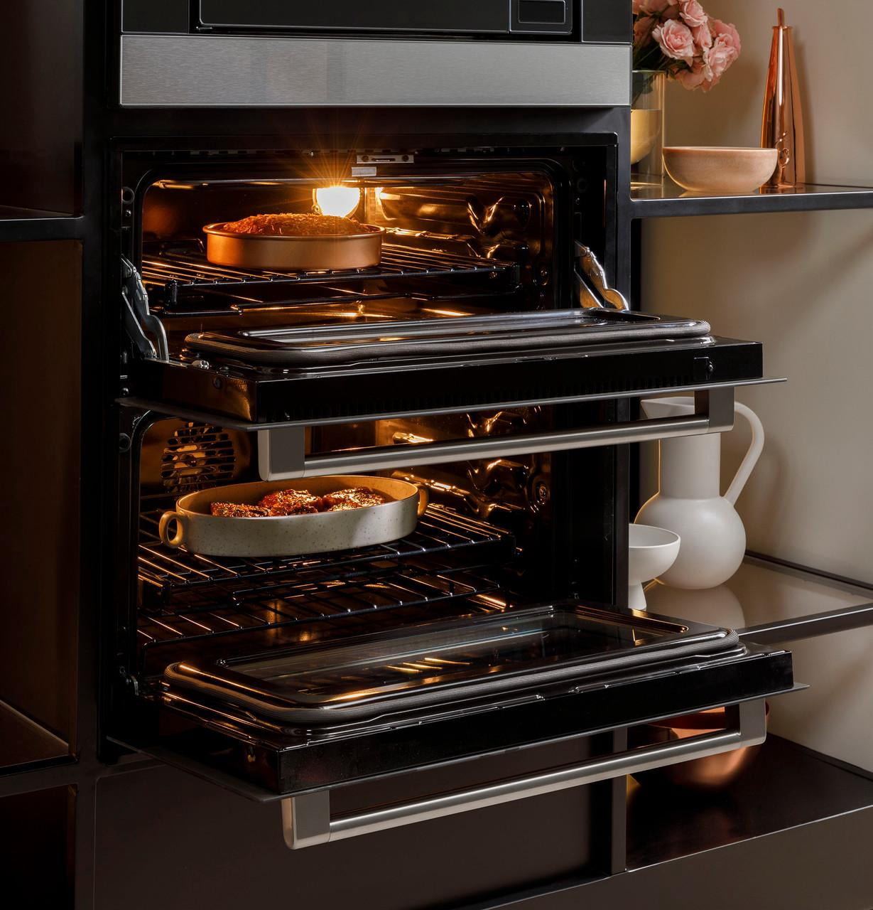 Cafe Cts92dm2n 30" Wide 5 Cu. Ft. Electric Smart Single Oven - Platinum Glass