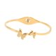 thumbnail image 2 of Pulsera Jadeshay Doble Mariposa Acero titanio, 2 of 8