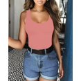 thumbnail image 4 of GFDYREE Women's Mock Turtle Neck Long Sleeve Tops Bodysuit, 4 of 7