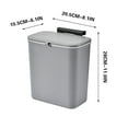thumbnail image 3 of Hovilon Kitchen Compost Bin,Hanging Trash Can with Lid,Kitchen Compost Bin for Under Sink,Plastic Wall-Mounted Garbage Can,Small Kitchen Trash Bin,Ideal for Kitchen Cabinet Doors(Gray), 3 of 3