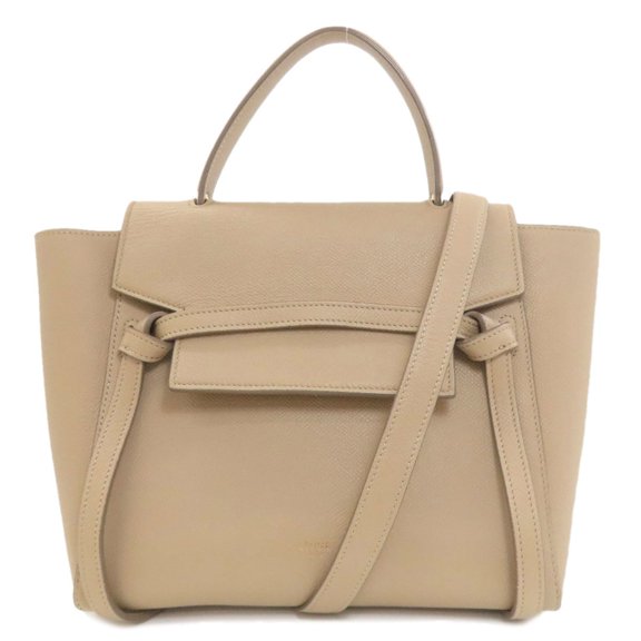 Pre-Owned Celine Micro Belt Bag 2-Way Handbag Calfskin Women's CELINE