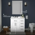 thumbnail image 5 of Ove Decors Athea 36 W x 22" D Freestanding Bathroom Vanity with Sink, Pure White, 5 of 15