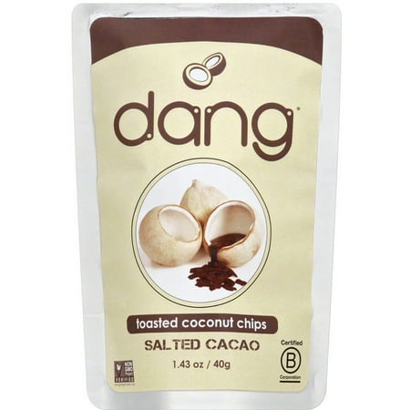 Dang Salted Cacao Coconut Chips, 1.43 oz, (Pack of 12)