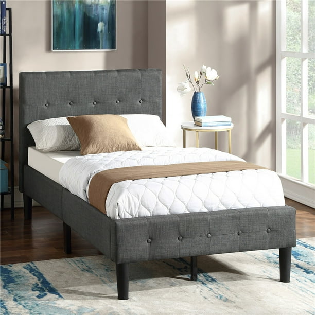 Platform Bed Frame Twin With, Bed Frame And Box Spring Combinations