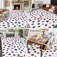 thumbnail image 6 of Red Blue Stars Washable Area Rug 6 x 9 ft Independence Day Patriotic Five-pointed Star, Soft Non Slip Rugs Stain Repellent Indoor Felt Carpet for Living Dining Room Bedroom Home Office, 6 of 9