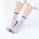 thumbnail image 1 of BR Calcetines cortos de 5 dedos con punta de algodón multicolor, color morado, para mujeres y hombres, 1 of 3