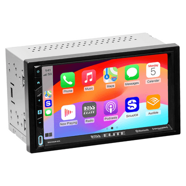 Boss Audio 7" Double DIN Car Stereo with Touchscreen Bluetooth SXM CarPlay Android Auto AM FM No DVD BE7ACP.WX