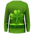 thumbnail image 5 of Staron Soldes de Liquidation T-Shirts de la Saint-Patrick pour Femmes Manches Longues Irlandaises Col Rond Coupe Ample T-shirt Décontracté, 5 of 5