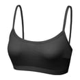 thumbnail image 2 of Comfortable Sports Bras for Women Womens Athletic Bras Lightweight Ribbed Knit Breathable Workout Comfortable Yoga Bras Everyday Bralettes Black M, 2 of 4