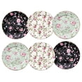 thumbnail image 1 of Loymokinar 8 platos de aperitivo de porcelana con plato redondo de cerámica para servir postre para pan, postre, aperitivos, ensalada y bocadillos (juego de 6) (floral), 1 of 5