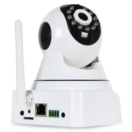 Pilot Electronics Guard Cam Wireless Security, Rotating Lens Ip Camera, White