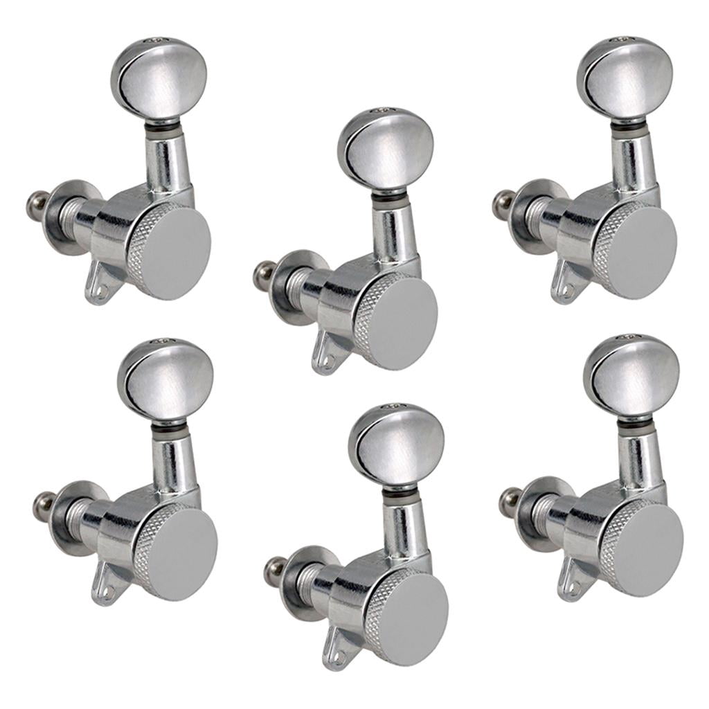 LeeQinersw 6L Vintage Sealed Electric Guitar Tuners Machine Head Tuning Keys Pegs Set Left