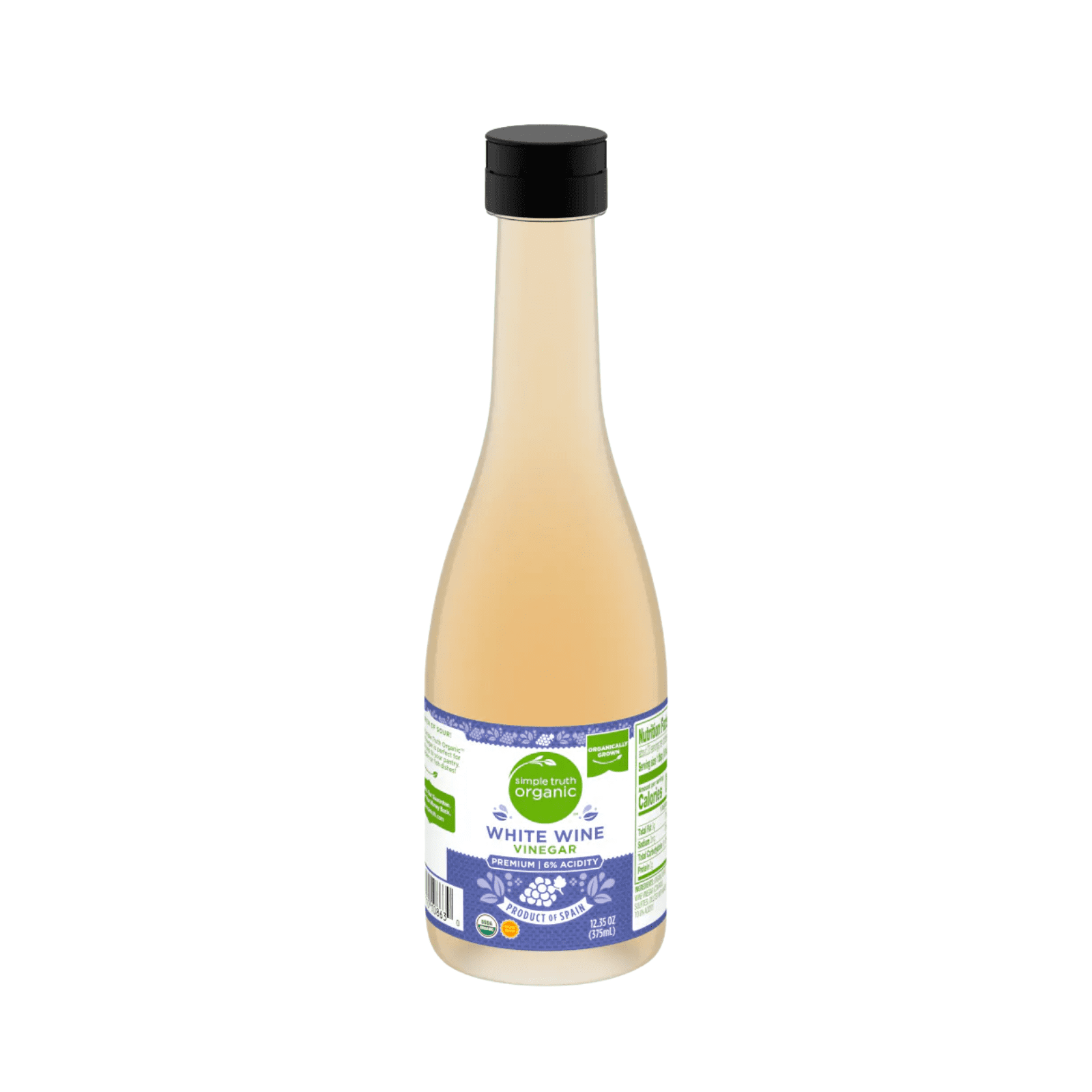 Simple Truth Organic White Wine Vinegar, Premium, 6% Acidity, Product of Spain, 12.35 Oz , 2 Pack + Bonus