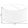 thumbnail image 5 of Decorative Round Spool Shaped Wooden Coffee Table with Rope Lift Top Storage, 5 of 5