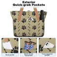thumbnail image 2 of Tote Bag for Women - Paw Prints and Bones Shoulder Bag - Large Utility Work Duffle Bag with Zipper Handbag for Travel, Work, Sprots, 2 of 5