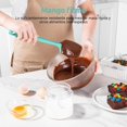 thumbnail image 3 of Juego de espátulas de silicona para cuchara, resistente al calor, cuchara de goma flexible de grado alimenticio, antiadherente, para cocina y hornear, juego de 3 utensilios, 3 of 4