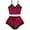 Burgundy, variant on WTXUE Pajama Sets for Women | Loungewear Lace Women Sleeveless Satin Top Strap Trim Nightwear Sets Pajama | 1 Set Black L