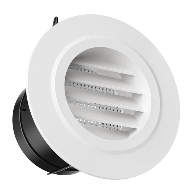 Hg Power Cubierta De Rejilla De Ventilación Redonda De Abs De 3 Pulgadas Con Malla De Pantalla Incorporada, Ventilación De Sofito Blanca Para Ventilación De Baño, Oficina, Cocina, Tamaño De Apertura 2