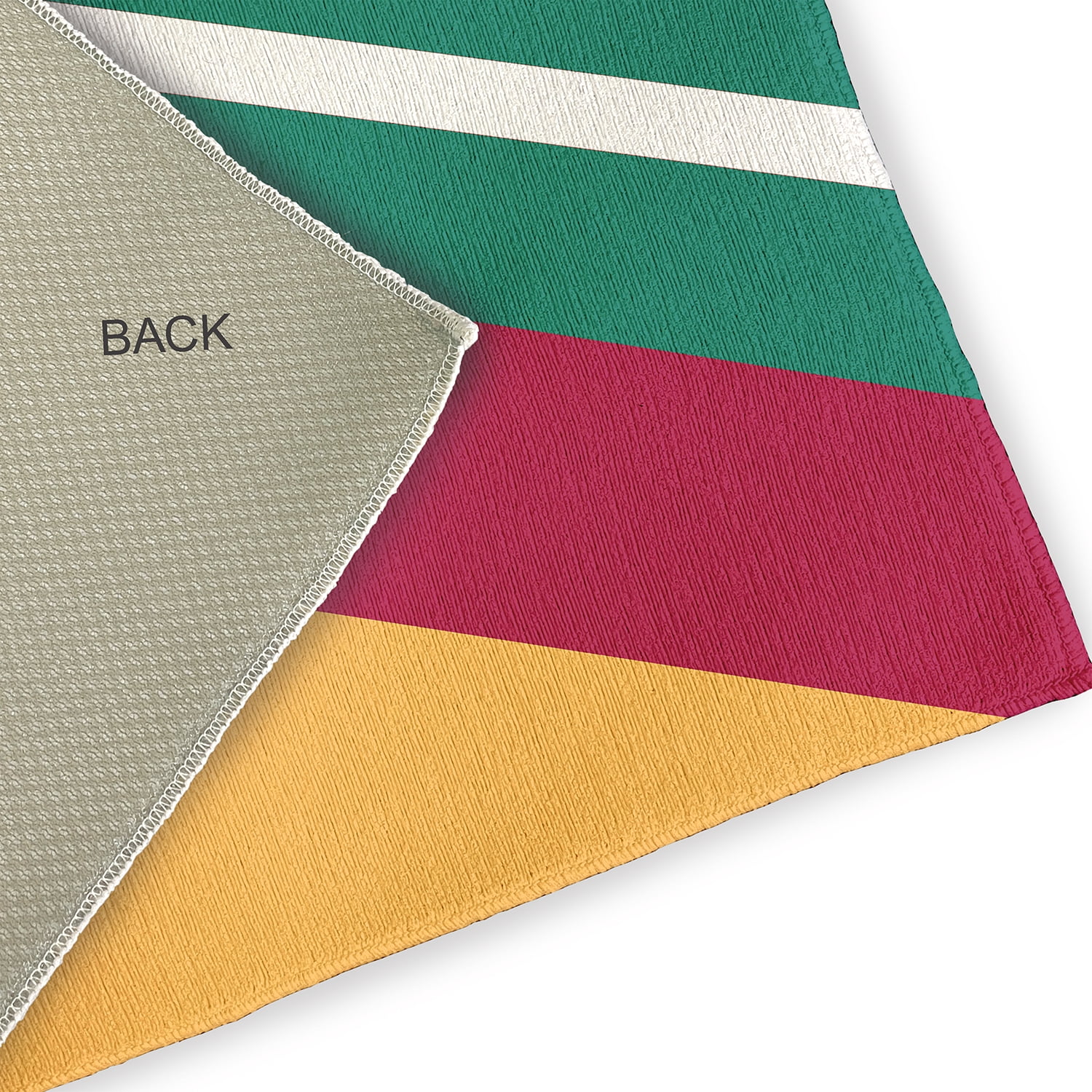 5' Round Simply Daisy Bold Shapes Modern & Contemporary Chenille Area Rug, Kelly Green