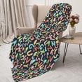 thumbnail image 3 of Rateoe Alphabet Print Fuzzy Fleece Throw Blanket Extra Large,Super Soft,Fluffy and Warm Blankets for Couch,Bed,All Season Use (40"x30"), 3 of 6