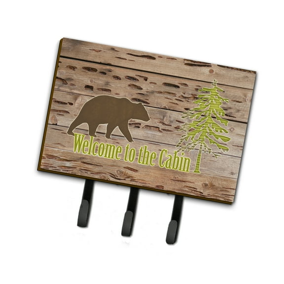Carolines Treasures SB3081TH68 Welcome to the Cabin Leash or Key Holder Triple multicolor