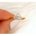 thumbnail image 6 of vylahjewellery Wedding Rings for Solitaire Engagement Ring Valentine Proposal Ring 18K Yellow Gold Ring for Wedding Pear Cut Moissanite Diamond Ring Bezel Set Bands, 6 of 9
