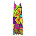 thumbnail image 4 of Nostalgic Vintage Floral Sleeveless Dress for Women Clothing Female Women's Summer Skirt, 4 of 7