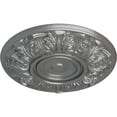 thumbnail image 3 of Ekena Millwork 13"OD x 1 3/8"P Whitman Ceiling Medallion (For Canopies up to 3 3/4"), Hand-Painted Silver, 3 of 5