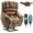 Brown, variant on VIVIJASON Large Lay Flat Sleeping Dual Motor Lift Chair Recliners with 2 Remote Controls, Side Pockets & USB Ports, Infinite Position Electric Power Recliner with Heat & Massage for Elderly, Brown