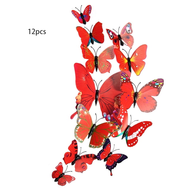 3D Insect Wall Sticker Living 5 3 1 Room Bedroom Adhesive 3D Wall Paper PVC Decal Home Decoration
