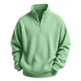 thumbnail image 4 of Gytharion Boys Stand Collar Sweatshirts Solid Color Half Zip Pullover Tops Fall and Winter Waffle Casual Warm Long Sleeve Tops,3T-14T, 4 of 6