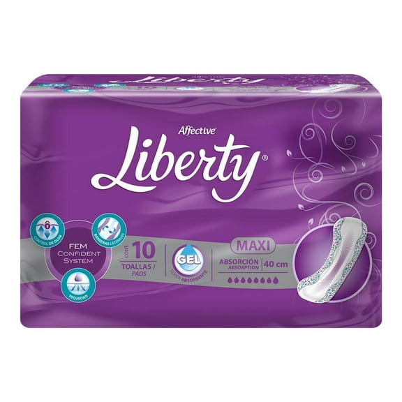 Toallas para incontinencia Affective Liberty maxi  10 pzas