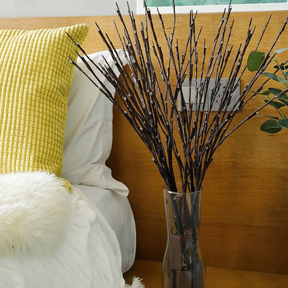 LED Branch Light Battery Operated Lighted Branch Vase Filler Willow Tree Artificial Little Twig Power 20 LED for Home Romantic Decoration Pack of 5