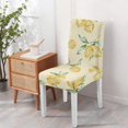thumbnail image 4 of Dining Room Chair Covers Set of 4 with Lemons Floral Pattern Bright Yellow Washable Stretch Slipcovers Removable Protector for Kitchen Home Party, 4 of 7