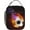Soccer with Fire, variant on Sports Lunch Bag for Hockey Insulated Lunch Box with a Ice Hockey Player Pattern Print, Black Cooler Thermal Lunch Bag Tote Handbag with Water Bottle Holder