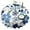 Blue Pioneer Flower-5, variant on Blue Pioneer Flower Round Tablecloth 60" X 60",Wrinkle Wipeable Table Cloth for Kitchen Dining Room Picnic Patio Party