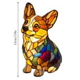 thumbnail image 3 of Corgi Lamp, Dogs Stained Resin Tabletop Night Light, Dog Series Art Night Light, Dog Stained Glass Lamp, 3D Cute Pet Themed LED Table Lamps, Gift for Lovers,A, 3 of 8