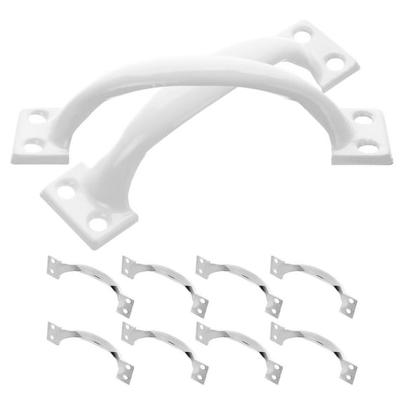 White Vintage Iron Hardware Handles with Screws for Home Use Kitchen Cabinet Doors and Drawers 1 Set