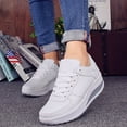 thumbnail image 2 of Espadrilles de Course Sport Décontractées pour Femmes à Lacets, Semelle Épaisse, Chaussures Shake, 2 of 9