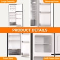 thumbnail image 6 of Frestec 4.7 Cu.Ft Mini Fridge with Freezer, Double Door Mini Fridge with Top Freezer, 7 Temperature Settings, Adjustable Shelves, Black, 6 of 13